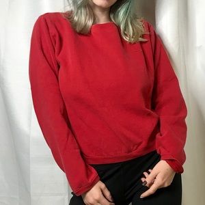 Nike red crop sweater